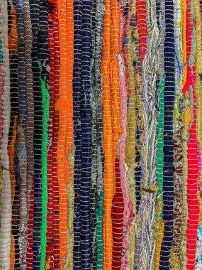 Renkli halı arka planı. Tekstil arkaplanı