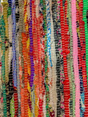 Renkli halı arka planı. Tekstil arkaplanı