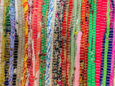 Renkli halı arka planı. Tekstil arkaplanı