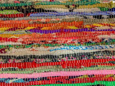 Renkli halı arka planı. Tekstil arkaplanı