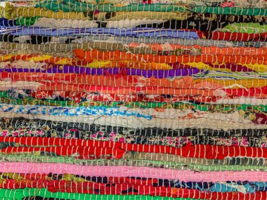 Renkli halı arka planı. Tekstil arkaplanı