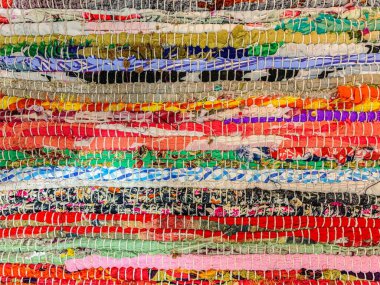 Renkli halı arka planı. Tekstil arkaplanı