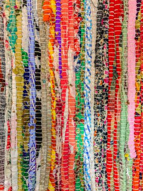 Renkli halı arka planı. Tekstil arkaplanı