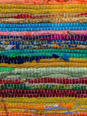 Renkli halı arka planı. Tekstil arkaplanı