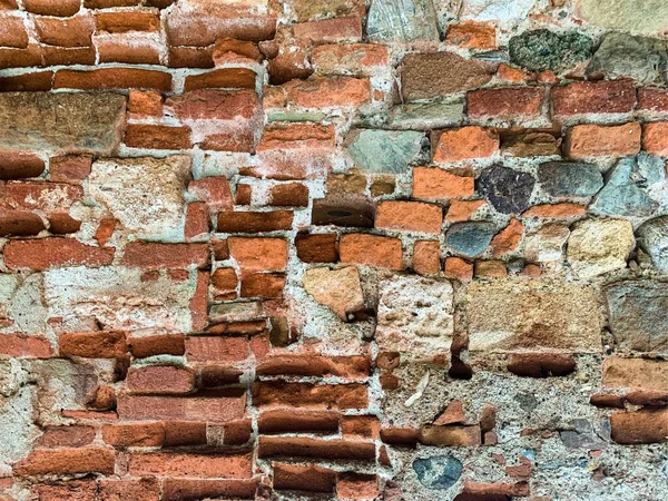 Gammal Tegel Vägg Bakgrund — Stockfoto