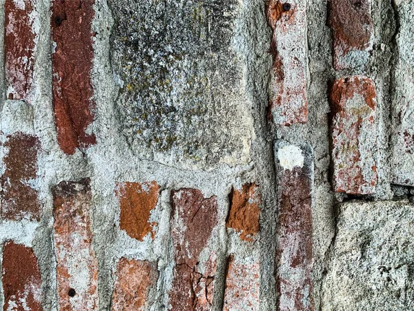 Gammal Tegel Vägg Bakgrund — Stockfoto