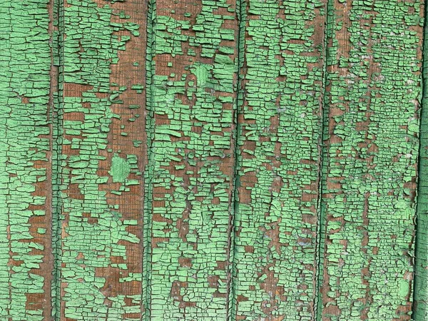 Ściana Drewniana Teksturą Farby Wietrznej — Zdjęcie stockowe