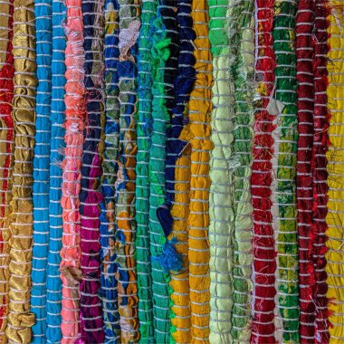 Renkli tekstil halı arka planı. Halı dokusu