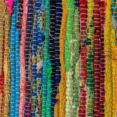 Renkli tekstil halı arka planı. Halı dokusu