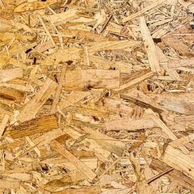 Sıkıştırılmış yonga arka planı. Ahşap zemin. OSB dokusu