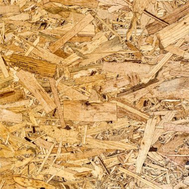 Sıkıştırılmış yonga arka planı. Ahşap zemin. OSB dokusu