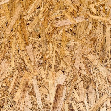 Sıkıştırılmış yonga arka planı. Ahşap zemin. OSB dokusu