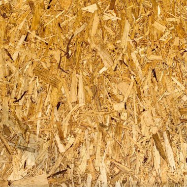 Sıkıştırılmış yonga arka planı. Ahşap zemin. OSB dokusu