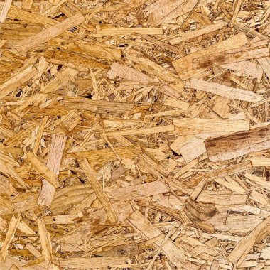 Sıkıştırılmış yonga arka planı. Ahşap zemin. OSB dokusu