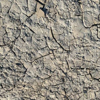 Çatlak yeryüzü arka planı. Toprak yüzeyinde çatlaklar var. Çamur çatlakları.
