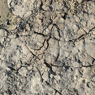 Çatlak yeryüzü arka planı. Toprak yüzeyinde çatlaklar var. Çamur çatlakları.