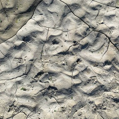 Çatlak yeryüzü arka planı. Toprak yüzeyinde çatlaklar var. Çamur çatlakları.