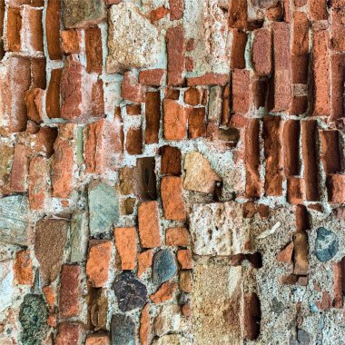 Eski tuğla duvar arka planı. Tuğla duvar dokusu