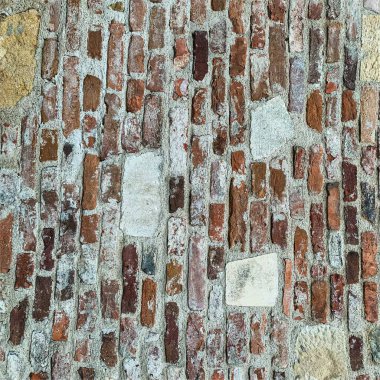 Eski tuğla duvar arka planı. Tuğla duvar dokusu