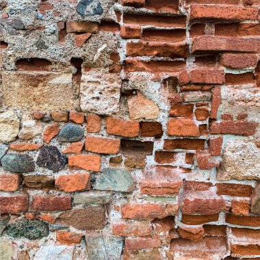 Eski tuğla duvar arka planı. Tuğla duvar dokusu