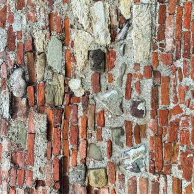 Eski tuğla duvar arka planı. Tuğla duvar dokusu