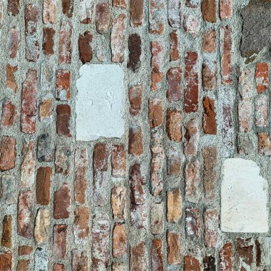 Eski tuğla duvar arka planı. Tuğla duvar dokusu