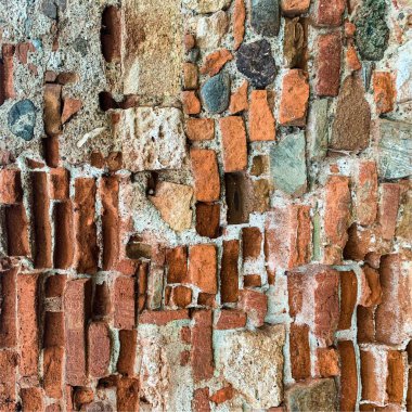 Eski tuğla duvar arka planı. Tuğla duvar dokusu