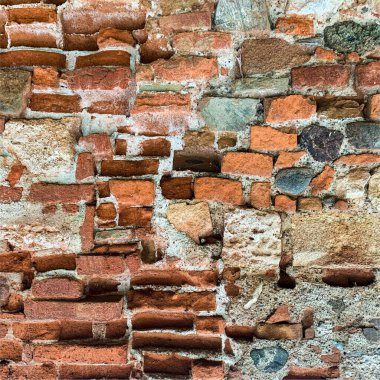 Eski tuğla duvar arka planı. Tuğla duvar dokusu