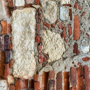 Eski tuğla duvar arka planı. Tuğla duvar dokusu