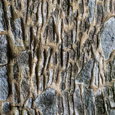 Eski taş duvar arka planı. Taş zemin