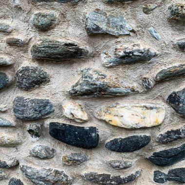 Eski taş duvar arka planı. Taş zemin