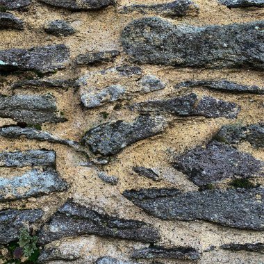 Eski taş duvar arka planı. Taş zemin