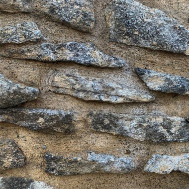 Eski taş duvar arka planı. Taş zemin