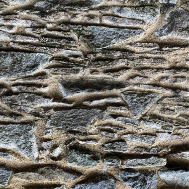 Eski taş duvar arka planı. Taş zemin