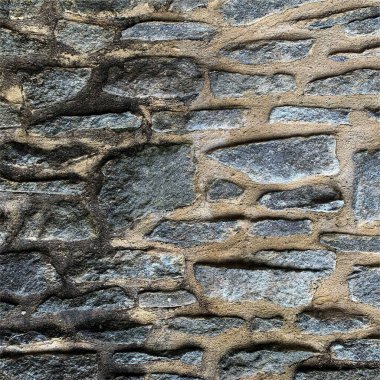 Eski taş duvar arka planı. Taş zemin