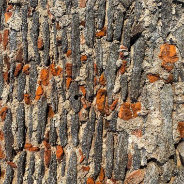 Eski taş duvar arka planı. Taş zemin