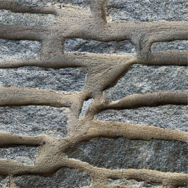 Eski taş duvar arka planı. Taş zemin