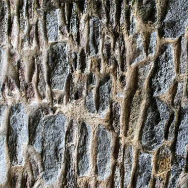 Eski taş duvar arka planı. Taş zemin