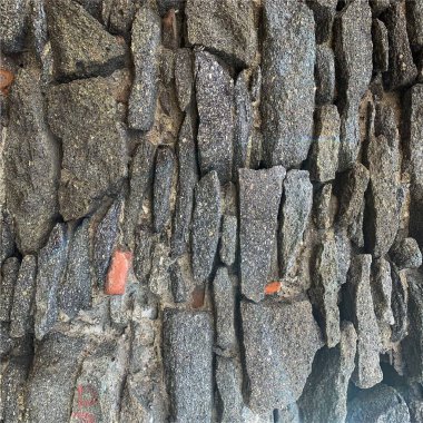 Eski taş duvar arka planı. Taş zemin