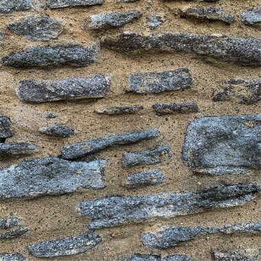 Eski taş duvar arka planı. Taş zemin