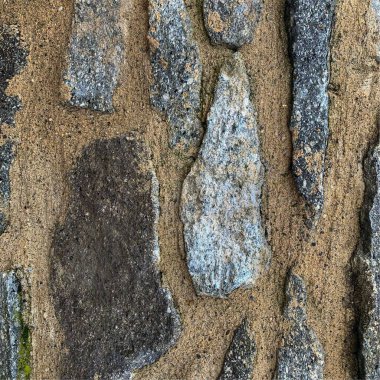 Eski taş duvar arka planı. Taş zemin