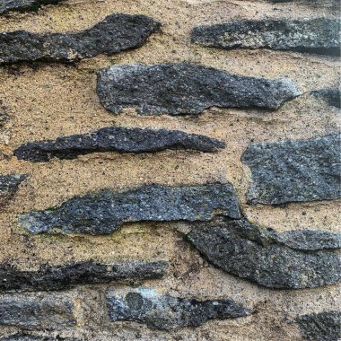 Eski taş duvar arka planı. Taş zemin