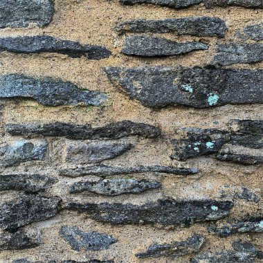 Eski taş duvar arka planı. Taş zemin