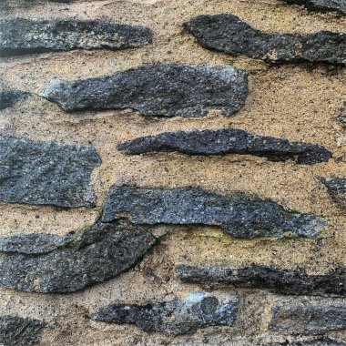 Eski taş duvar arka planı. Taş zemin