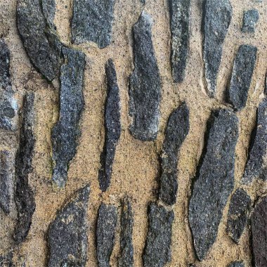 Eski taş duvar arka planı. Taş zemin