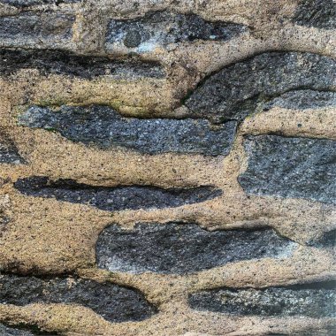 Eski taş duvar arka planı. Taş zemin