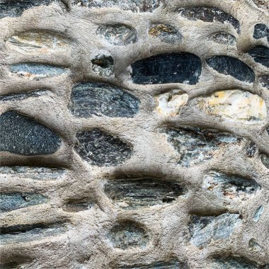 Eski taş duvar arka planı. Taş zemin