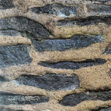 Eski taş duvar arka planı. Taş zemin