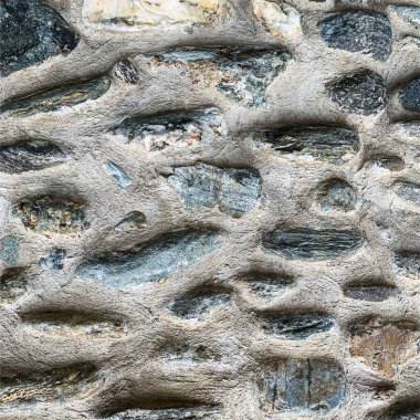 Eski taş duvar arka planı. Taş zemin