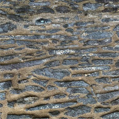 Eski taş duvar arka planı. Taş zemin